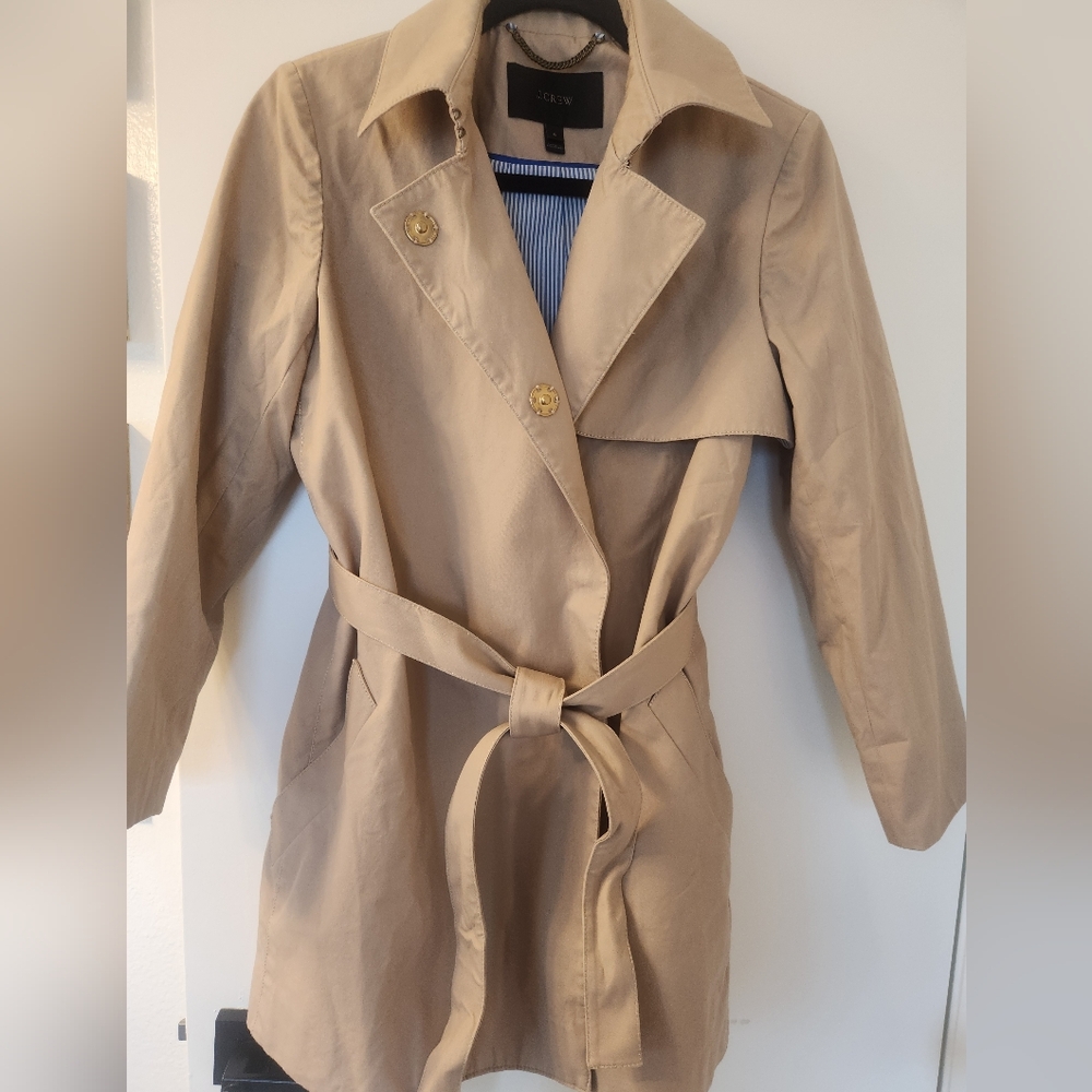 J crew double breasted trench coat